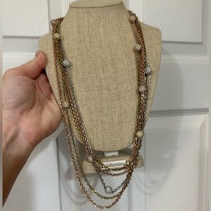 Multi metal MK necklace